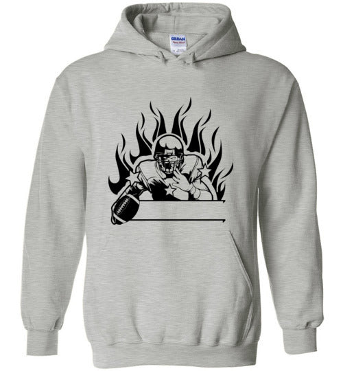 football - flames hoodie