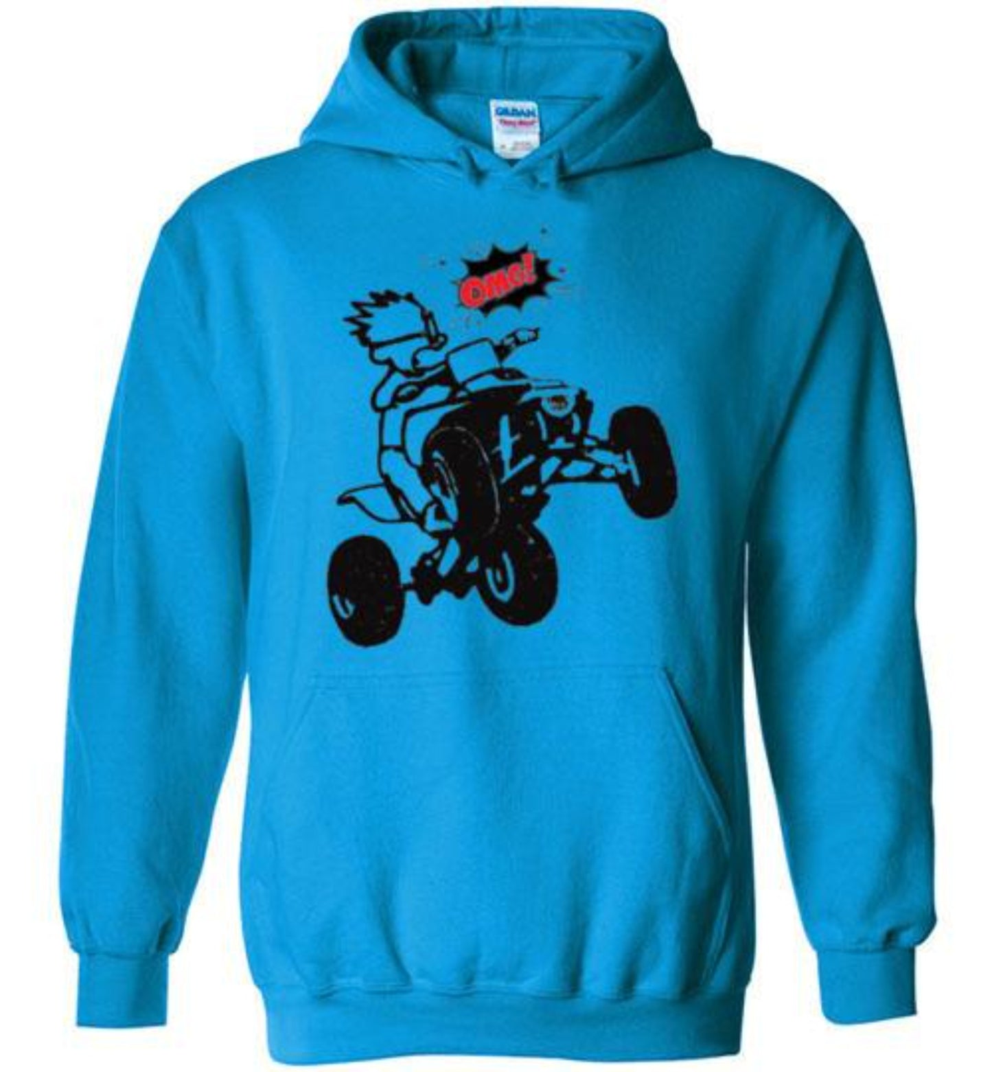 OMG 4-wheeler adult hoodie