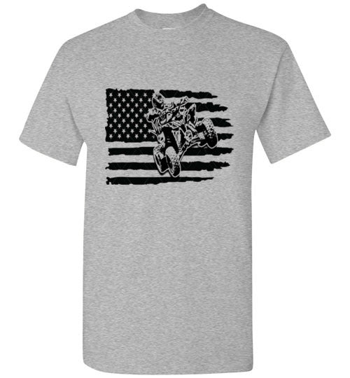 4-wheeler/flag2 adult and youth t-shirt