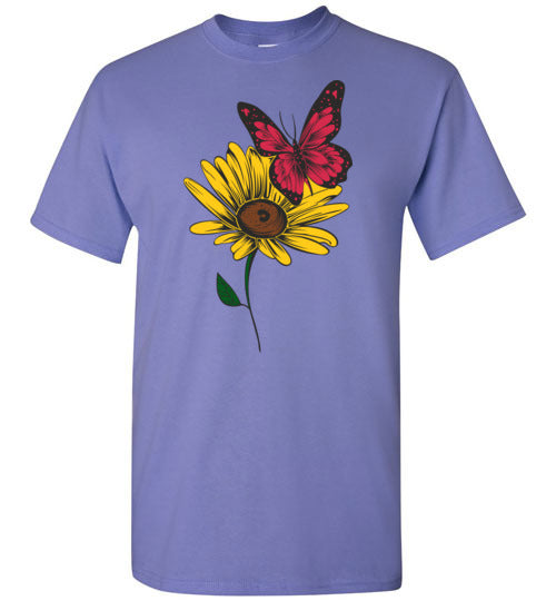 butterfly and wildflower t-shirt