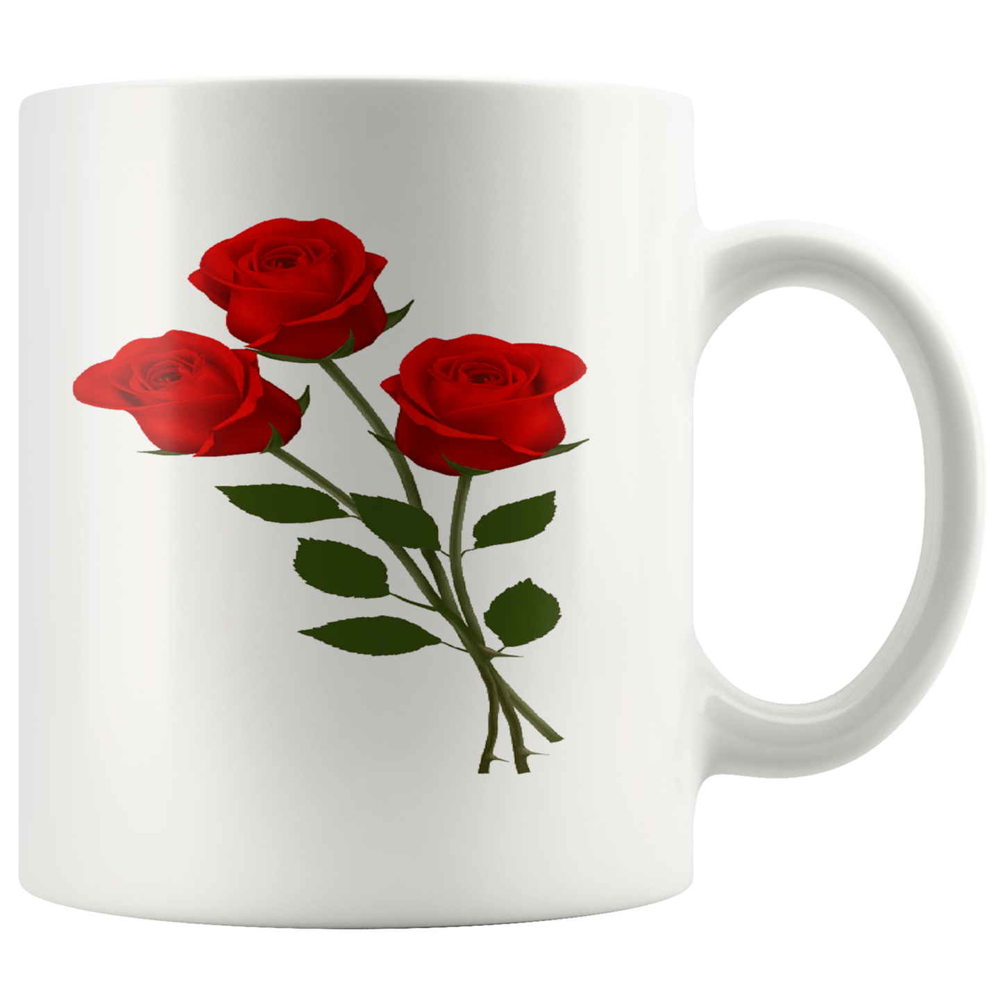 3 rose 11 oz mug (white)