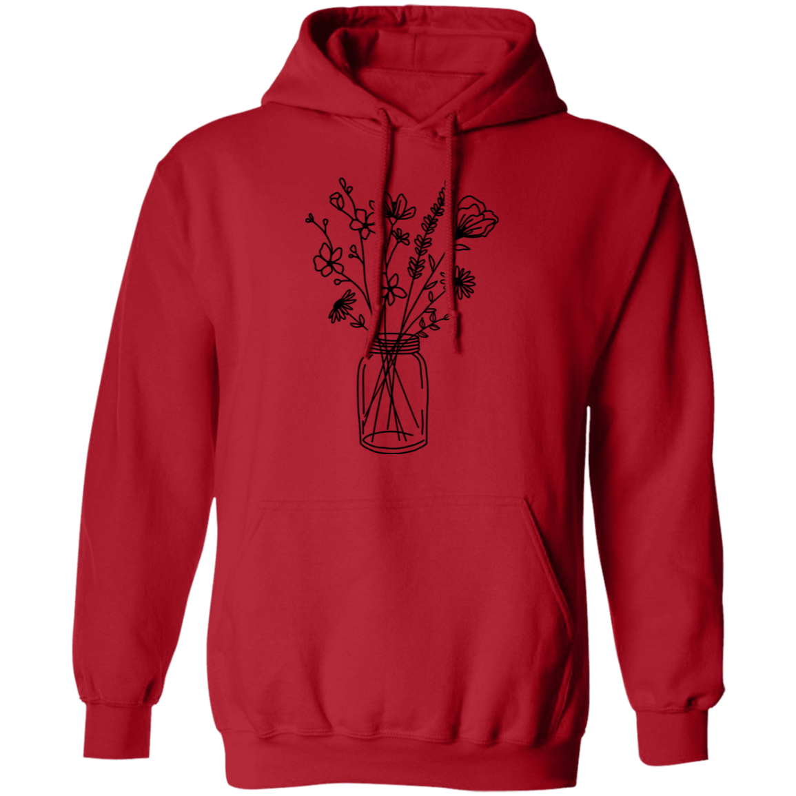 Wildflowers in mason jar Pullover Hoodie