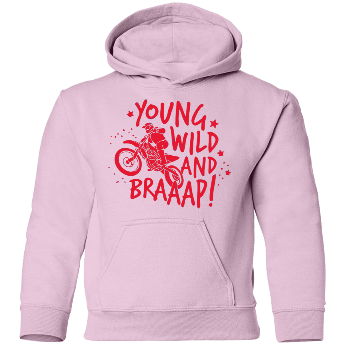 Youth young and wild motorcycle hoodie