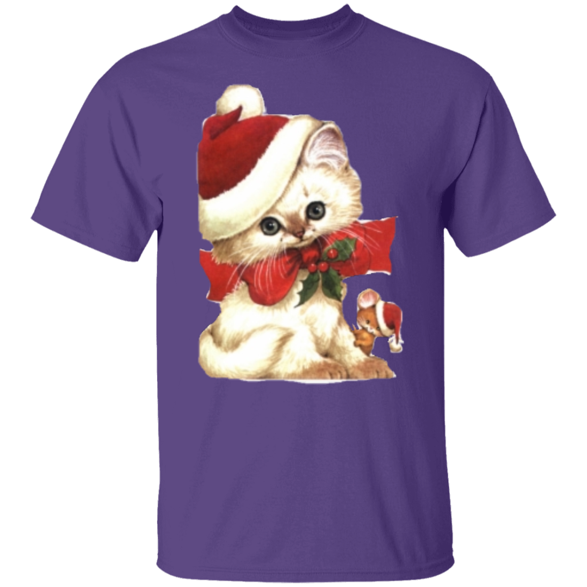 Kitten Santa T-Shirt
