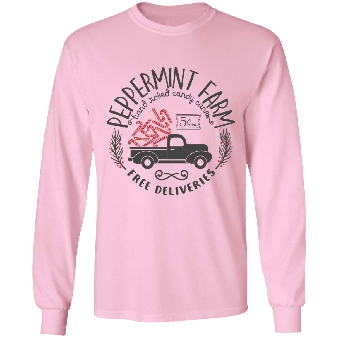 Peppermint farms long sleeve T-shirt