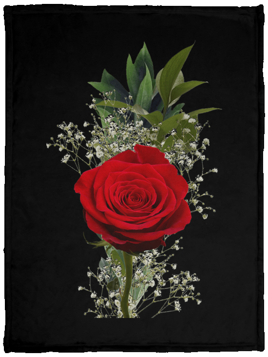 Rose Fleece Blanket - 30x40