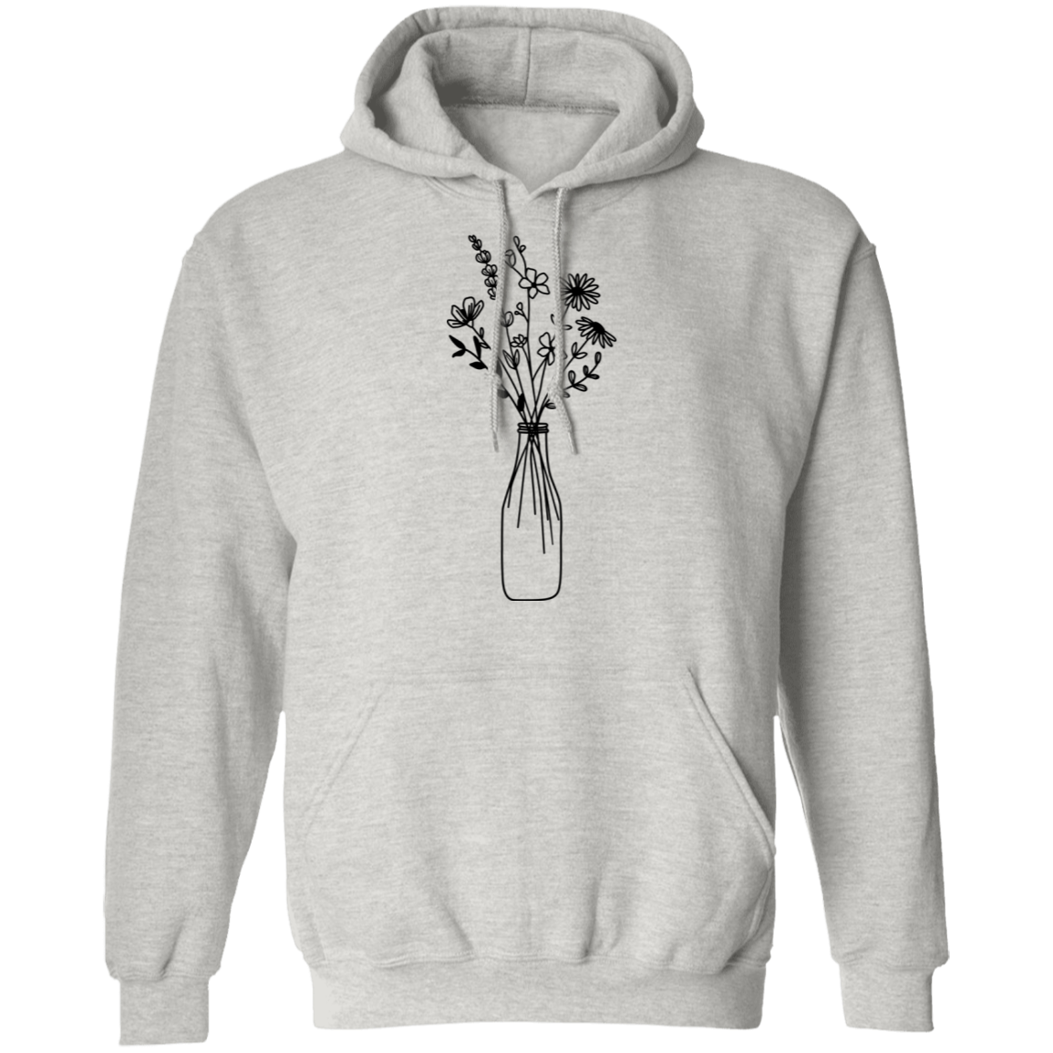 Wildflowers in milk jar Pullover Hoodie