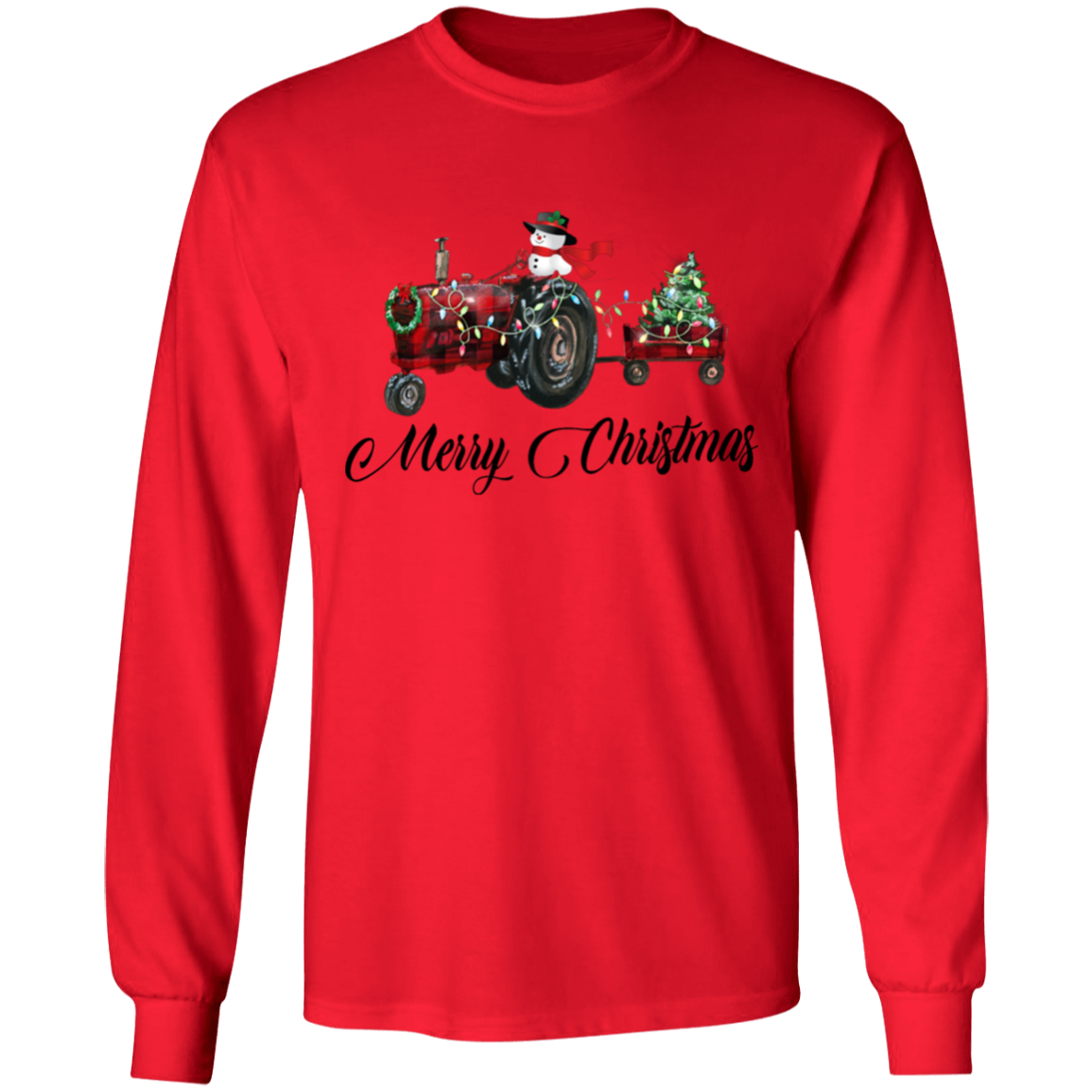 Snowman/tractor long sleeve t'shirt