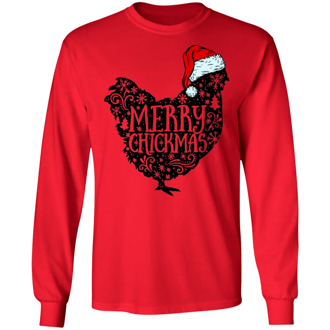 Christmas chick long sleeve Cotton T-Shirt