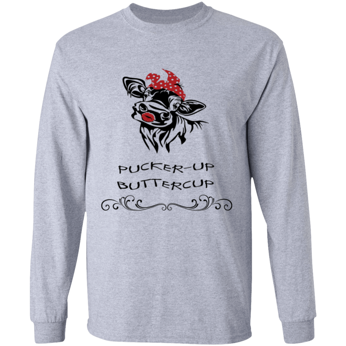 Pucker-up buttercup long sleeve t'shirt
