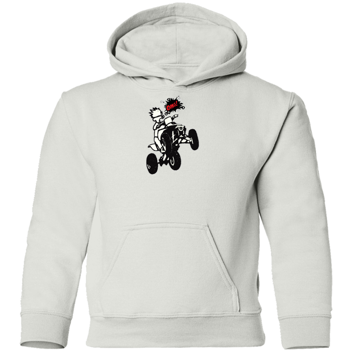 4 wheeler OMG Youth Pullover Hoodie