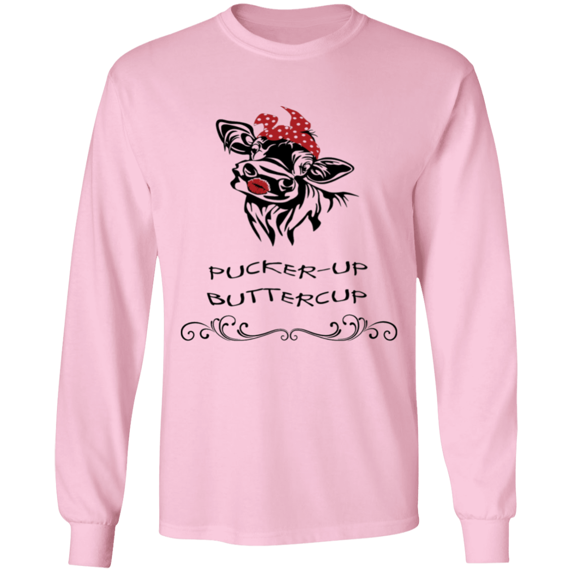 Pucker-up buttercup long sleeve t'shirt