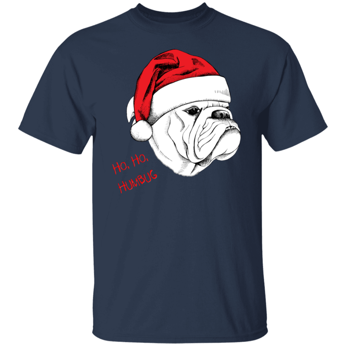 Bulldog Santa T-Shirt