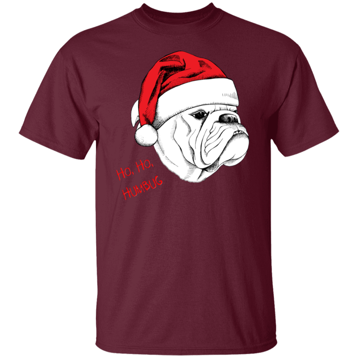 Bulldog Santa T-Shirt