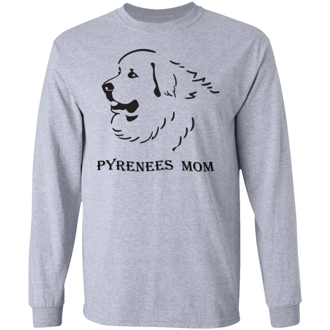 Great Pyrenees Mom long sleeve Cotton T-Shirt