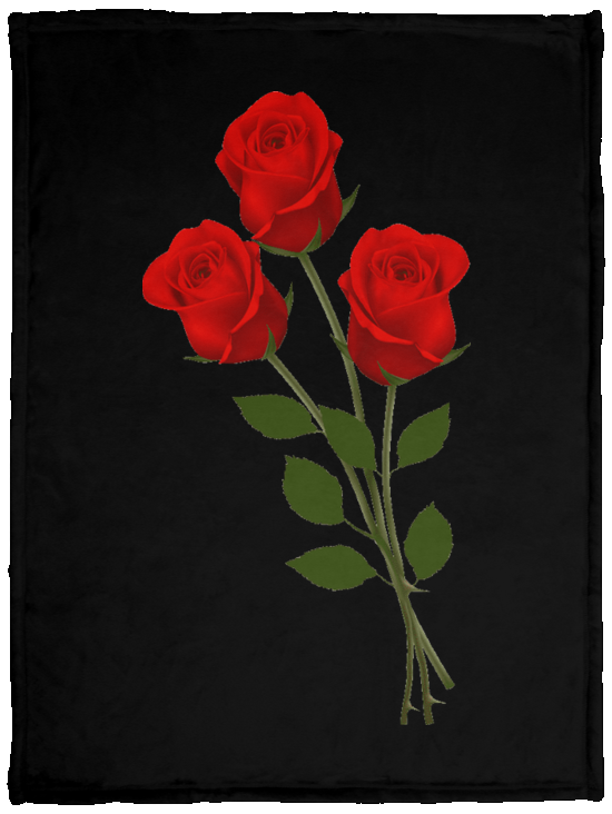 Rose Fleece Blanket - 30x40