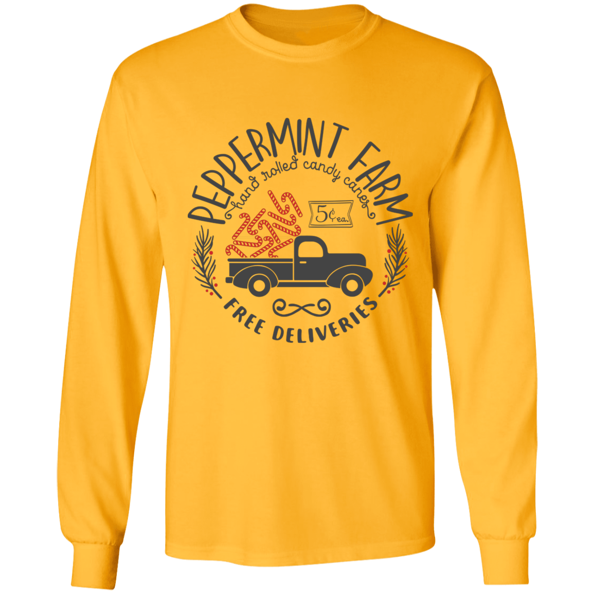 Peppermint farms long sleeve T-shirt