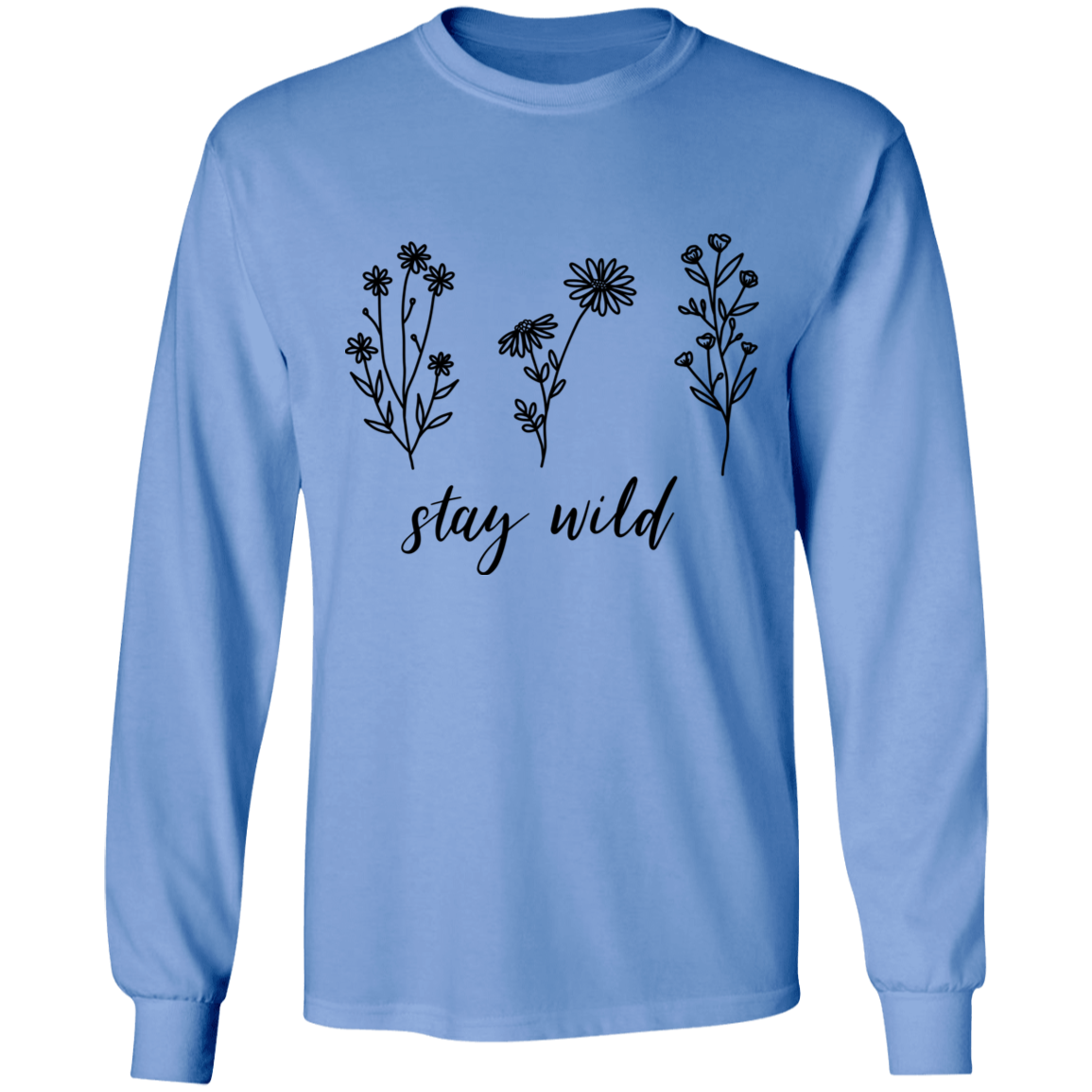 Stay Wild Cotton T-Shirt Long sleeve