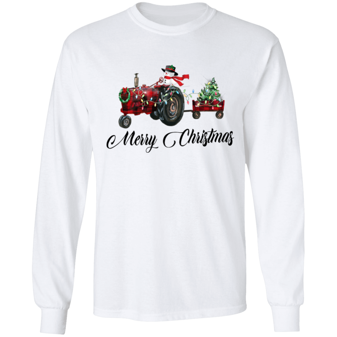 Snowman/tractor long sleeve t'shirt