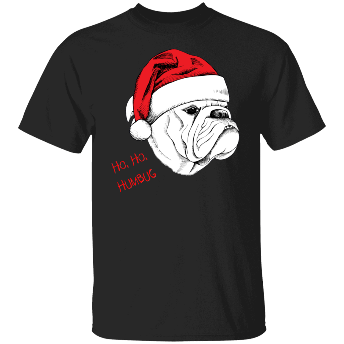 Bulldog Santa T-Shirt