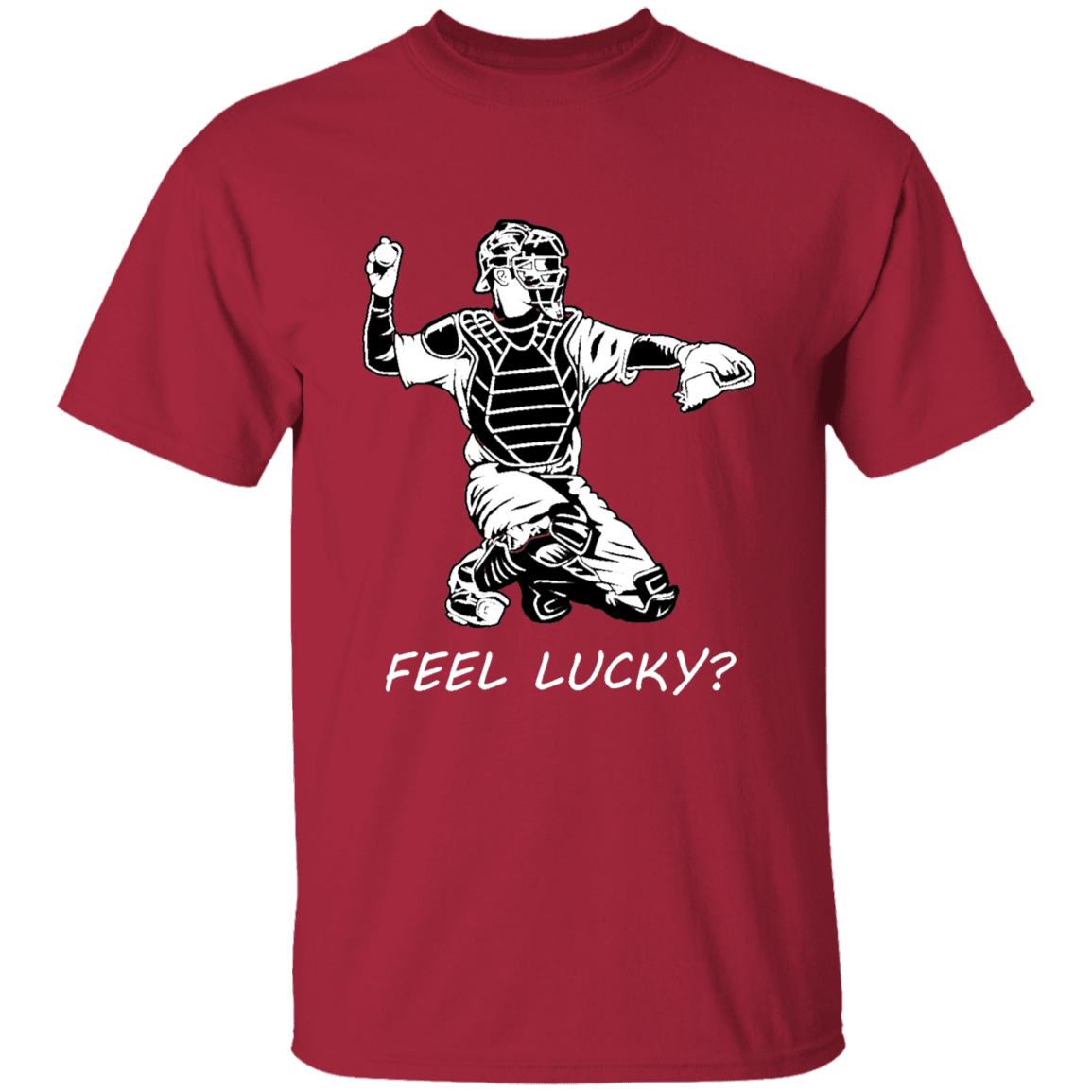 Baseball catcher - feel lucky (w) - T-Shirt - youth