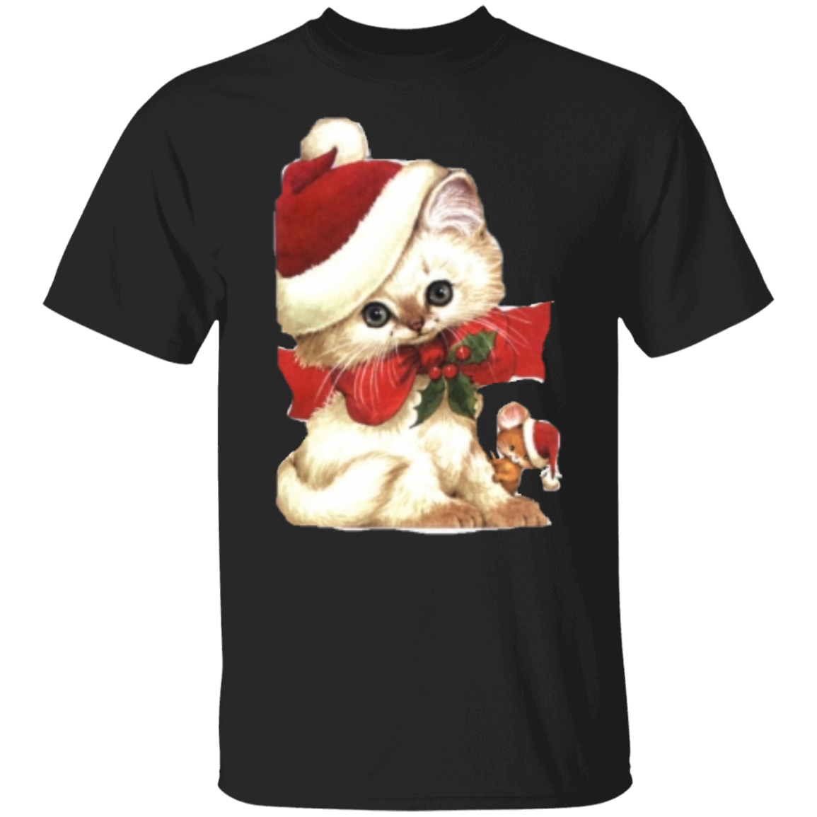 Kitten Santa T-Shirt