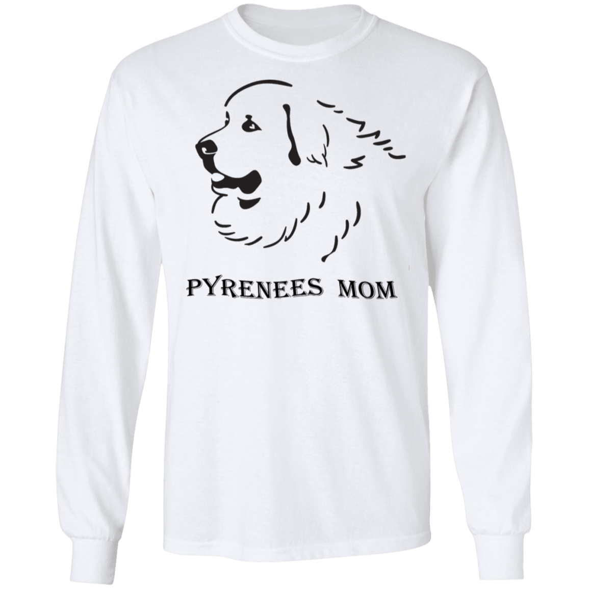 Great Pyrenees Mom long sleeve Cotton T-Shirt