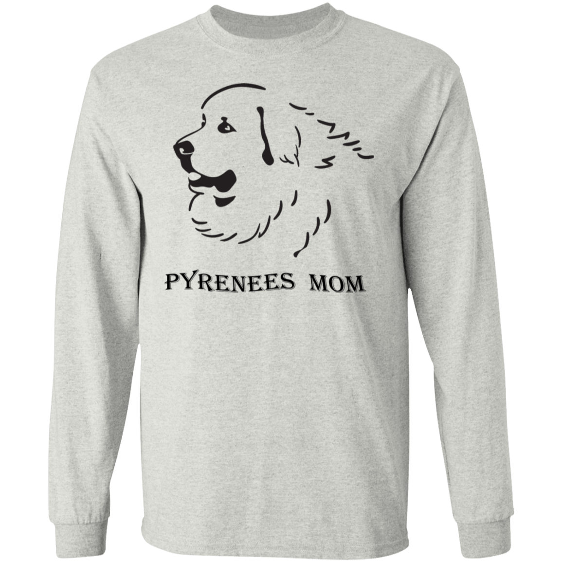 Great Pyrenees Mom long sleeve Cotton T-Shirt