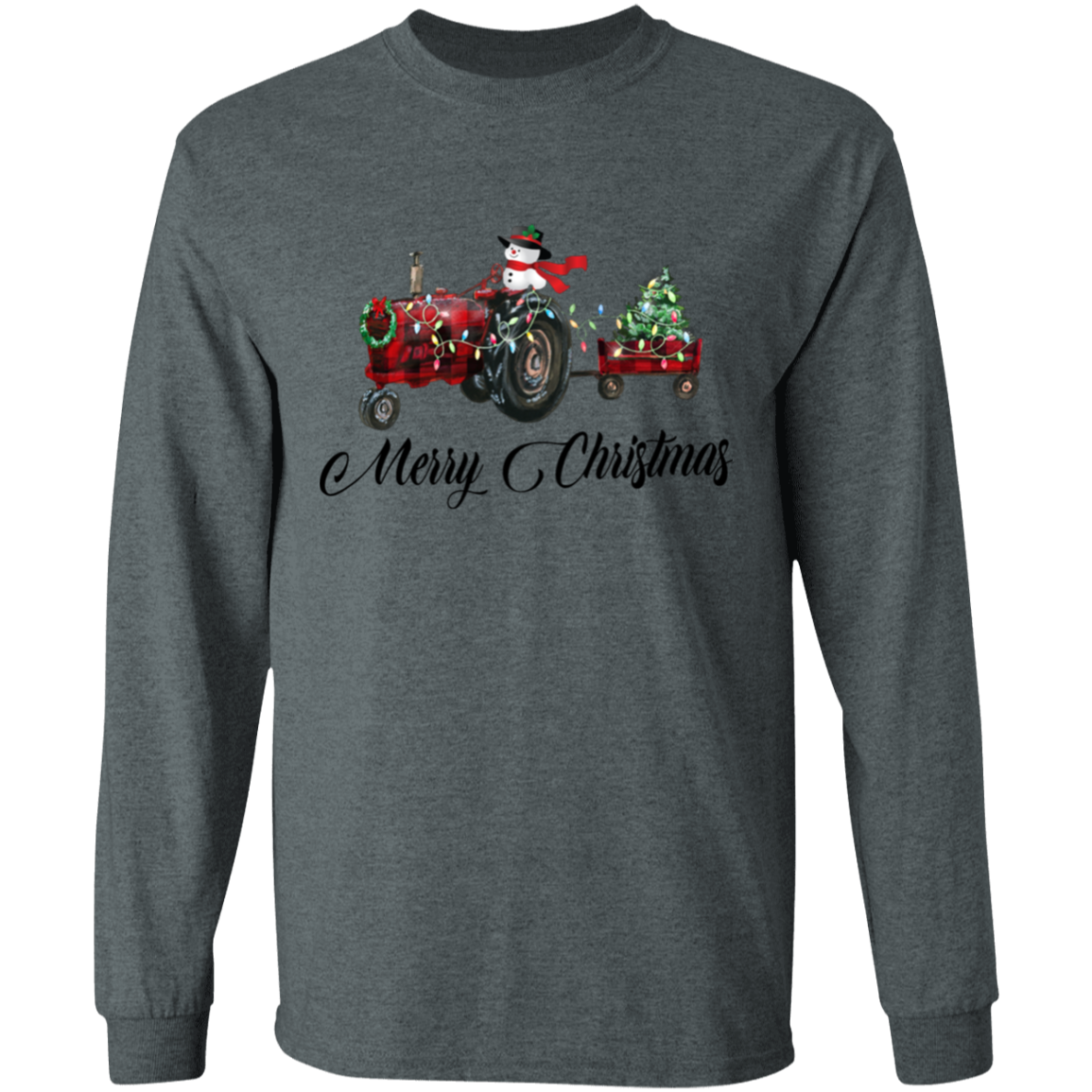 Snowman/tractor long sleeve t'shirt