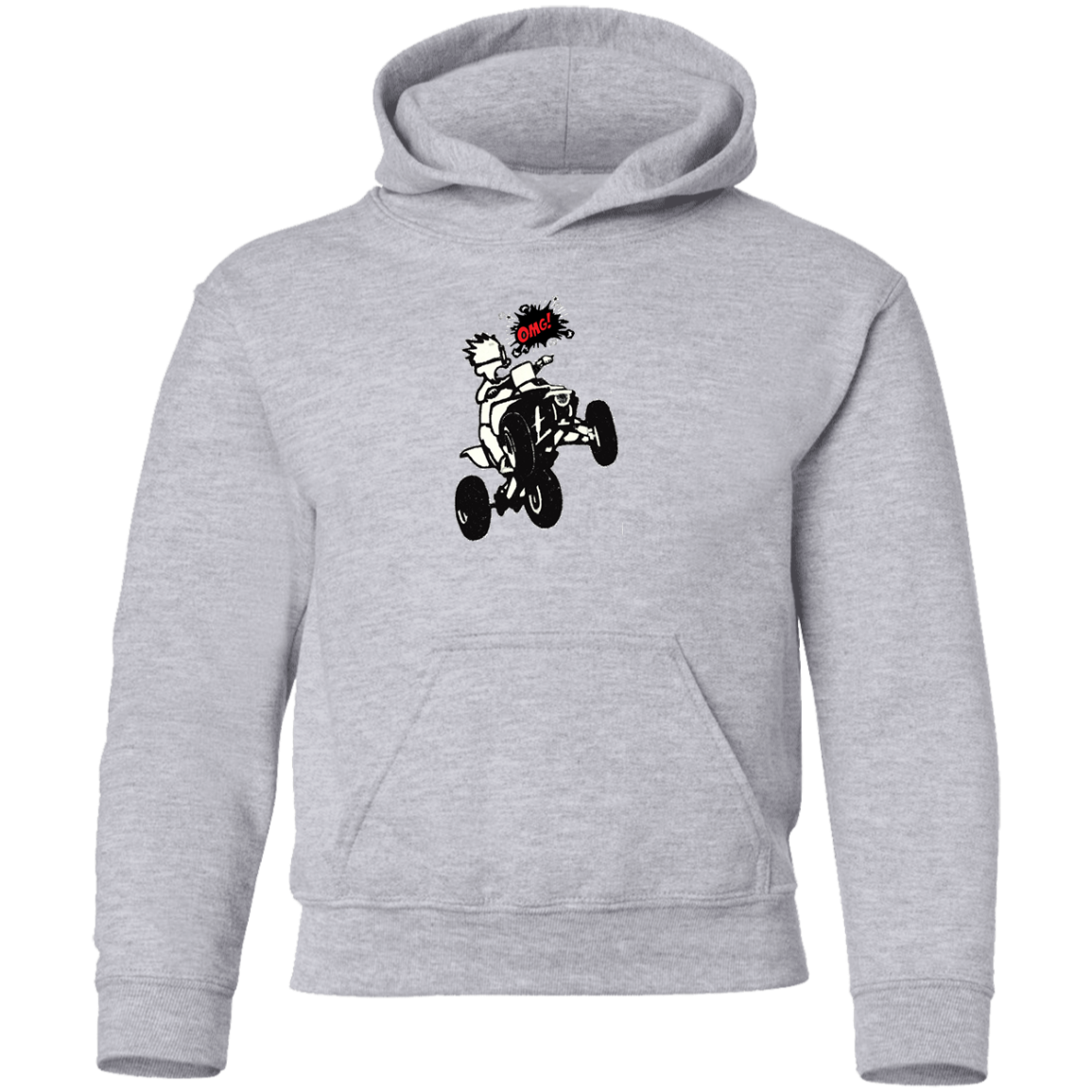 4 wheeler OMG Youth Pullover Hoodie