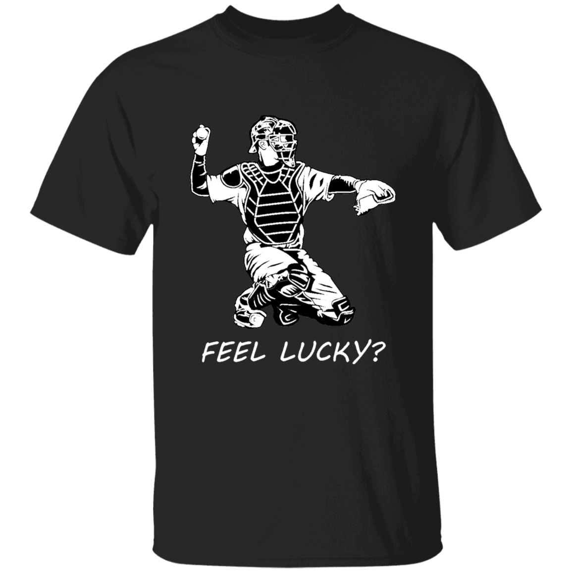 Baseball catcher - feel lucky (w) - T-Shirt - youth