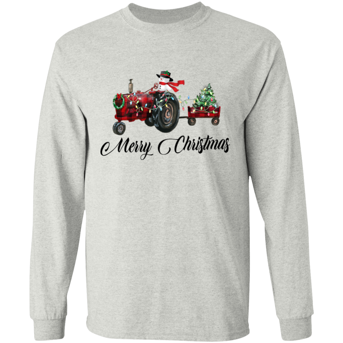 Snowman/tractor long sleeve t'shirt