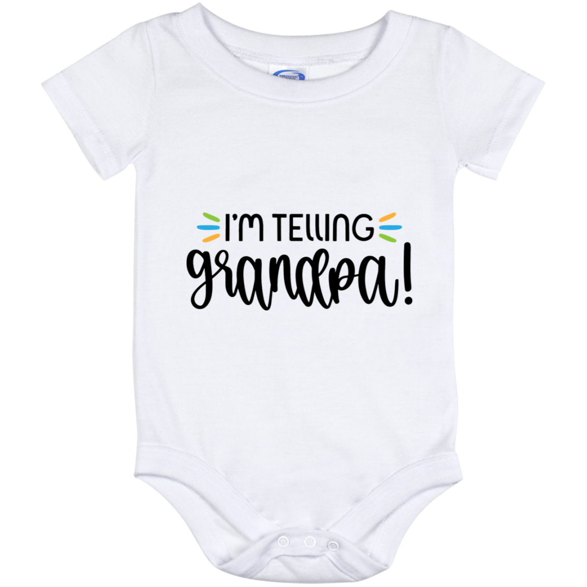 Telling Grandpa Baby Onesie 12 Month