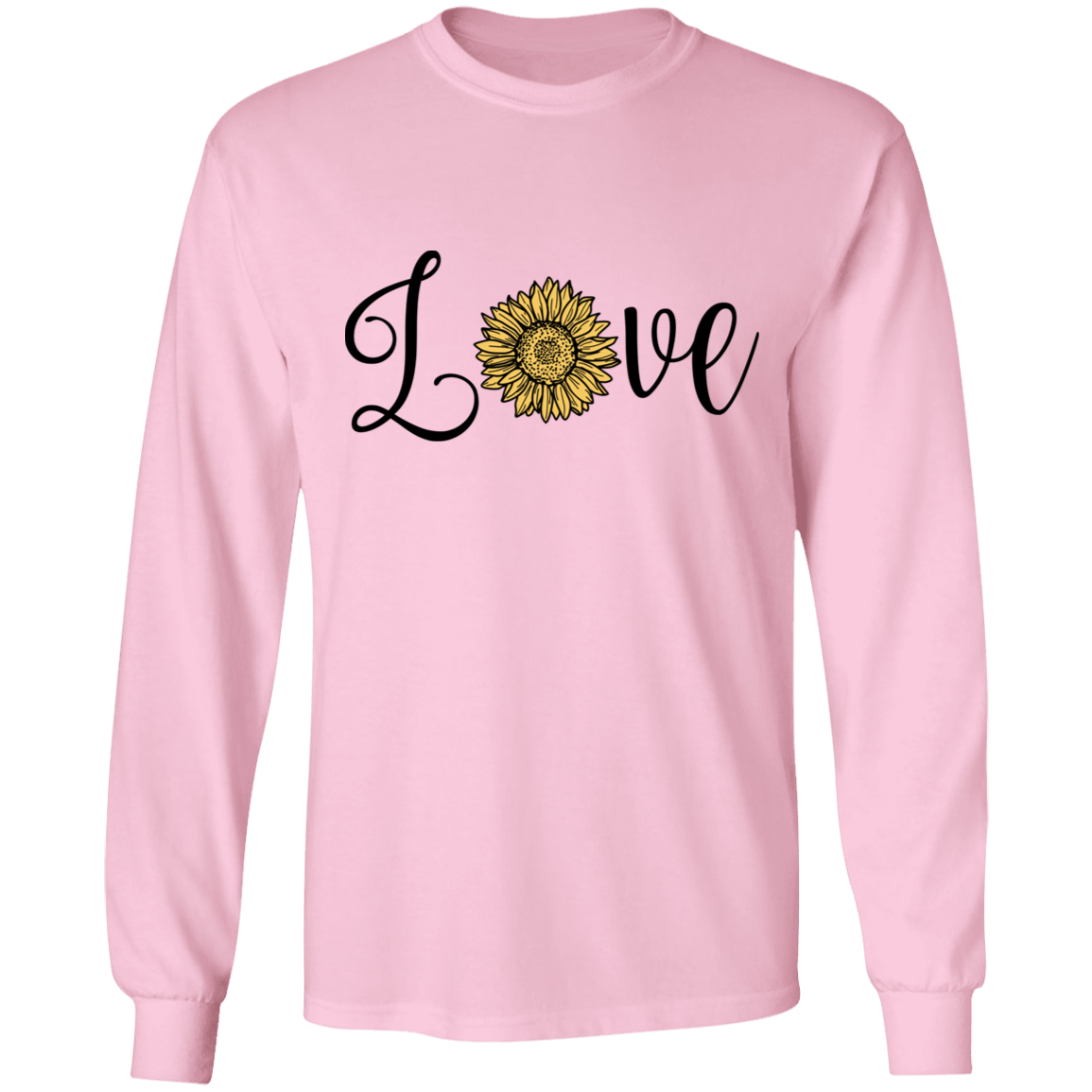 Sunflower/love long sleeve Cotton T-Shirt