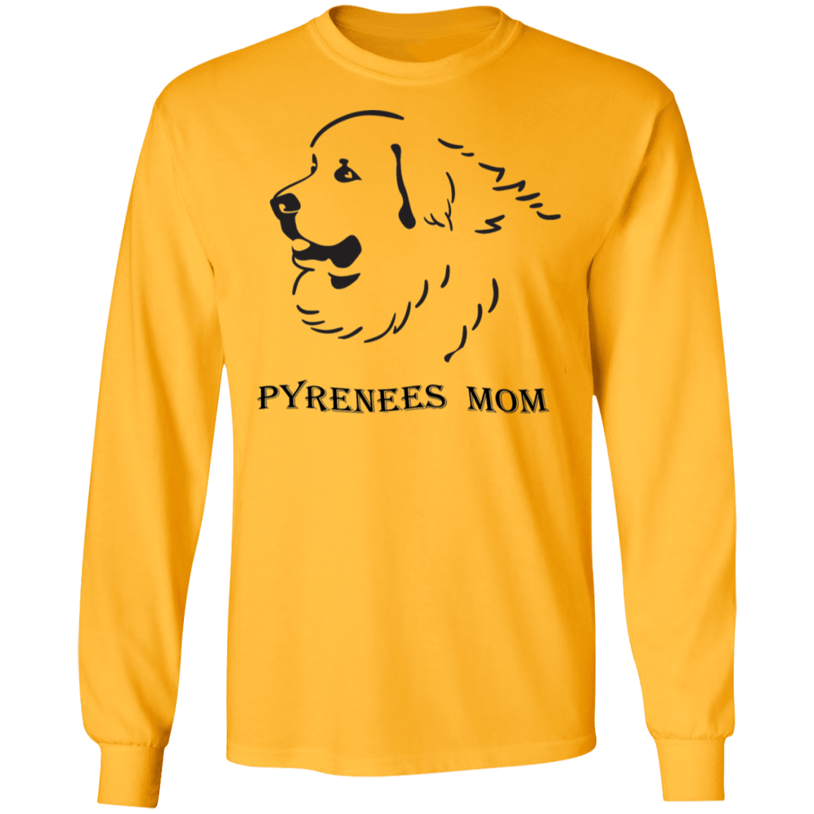 Great Pyrenees Mom long sleeve Cotton T-Shirt
