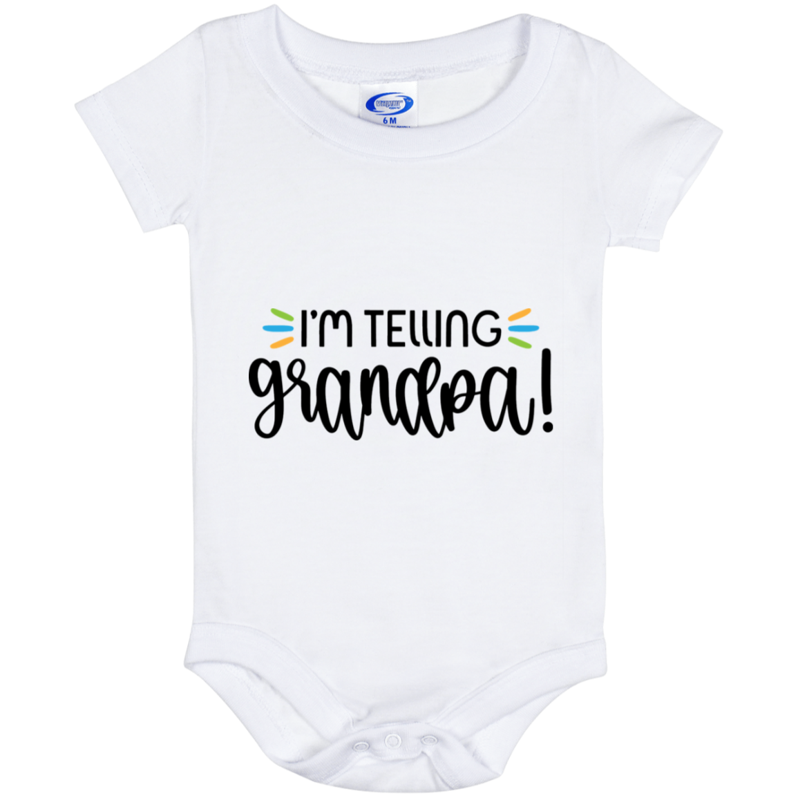 Telling Grandpa Baby Onesie 6 Month
