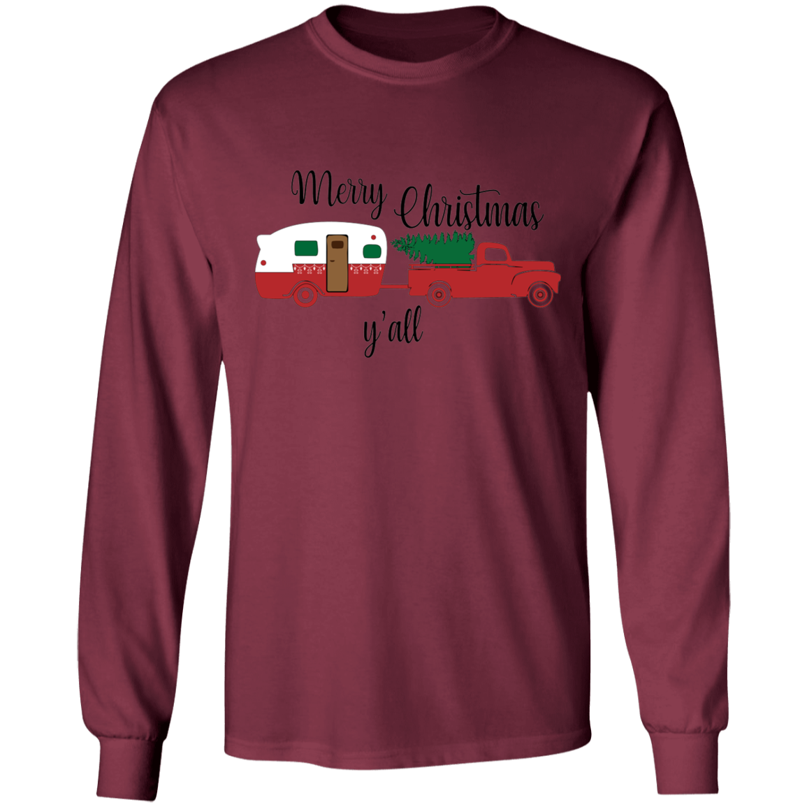 Merry Christmas camper long sleeve T'shirt