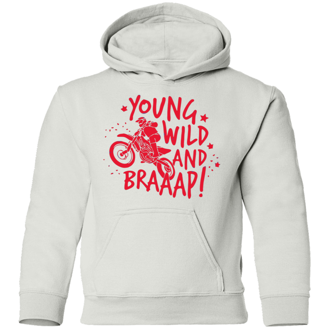 Youth young and wild motorcycle hoodie