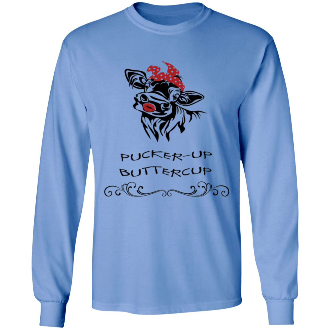 Pucker-up buttercup long sleeve t'shirt