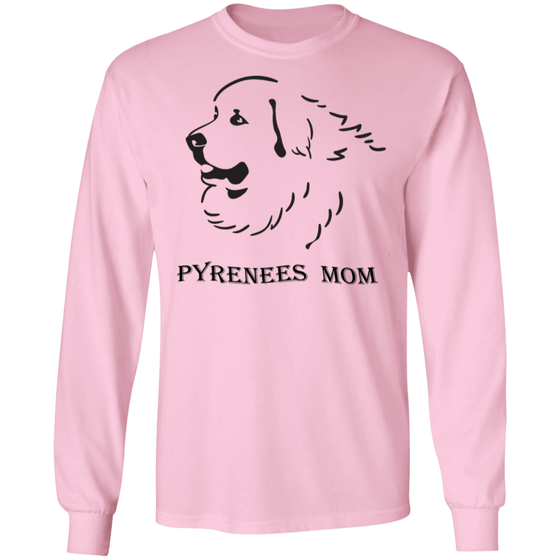 Great Pyrenees Mom long sleeve Cotton T-Shirt