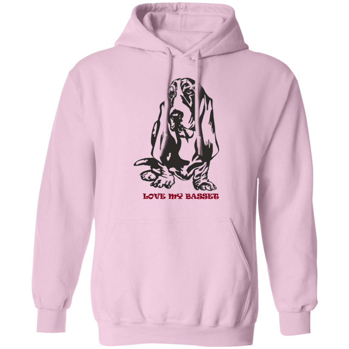 Love my basset Pullover Hoodie