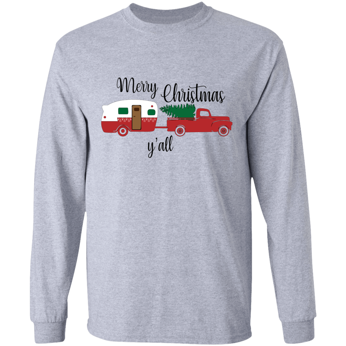 Merry Christmas camper long sleeve T'shirt