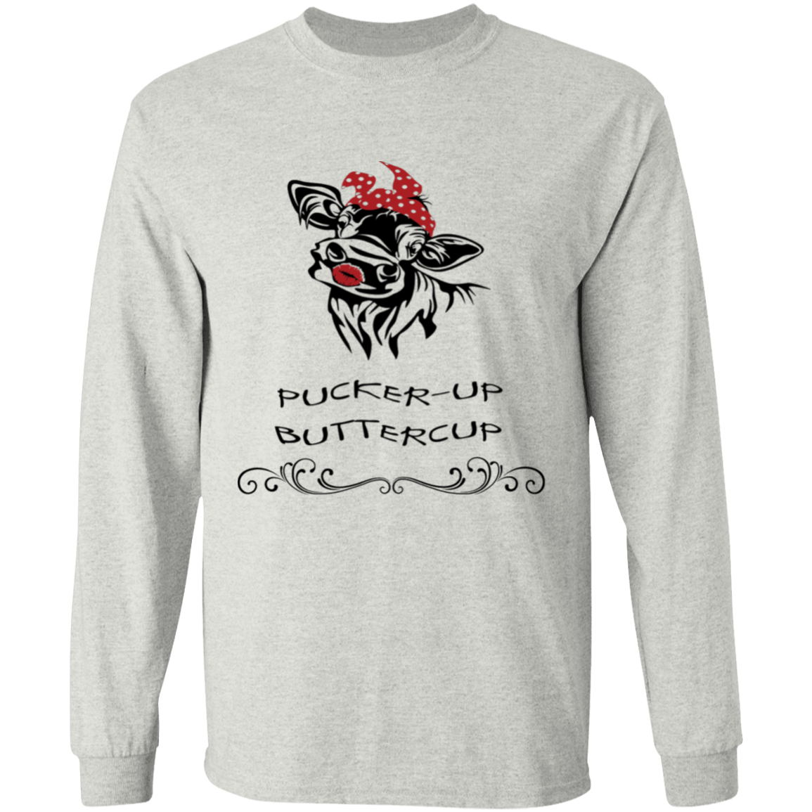 Pucker-up buttercup long sleeve t'shirt