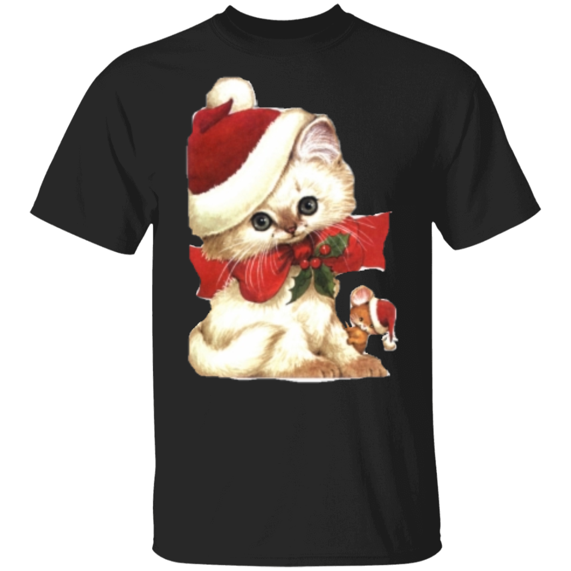 santa kitten Youth t'shirt