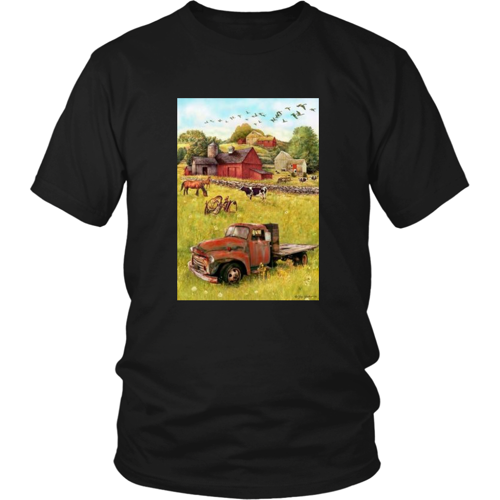 T-shirt truck and barn