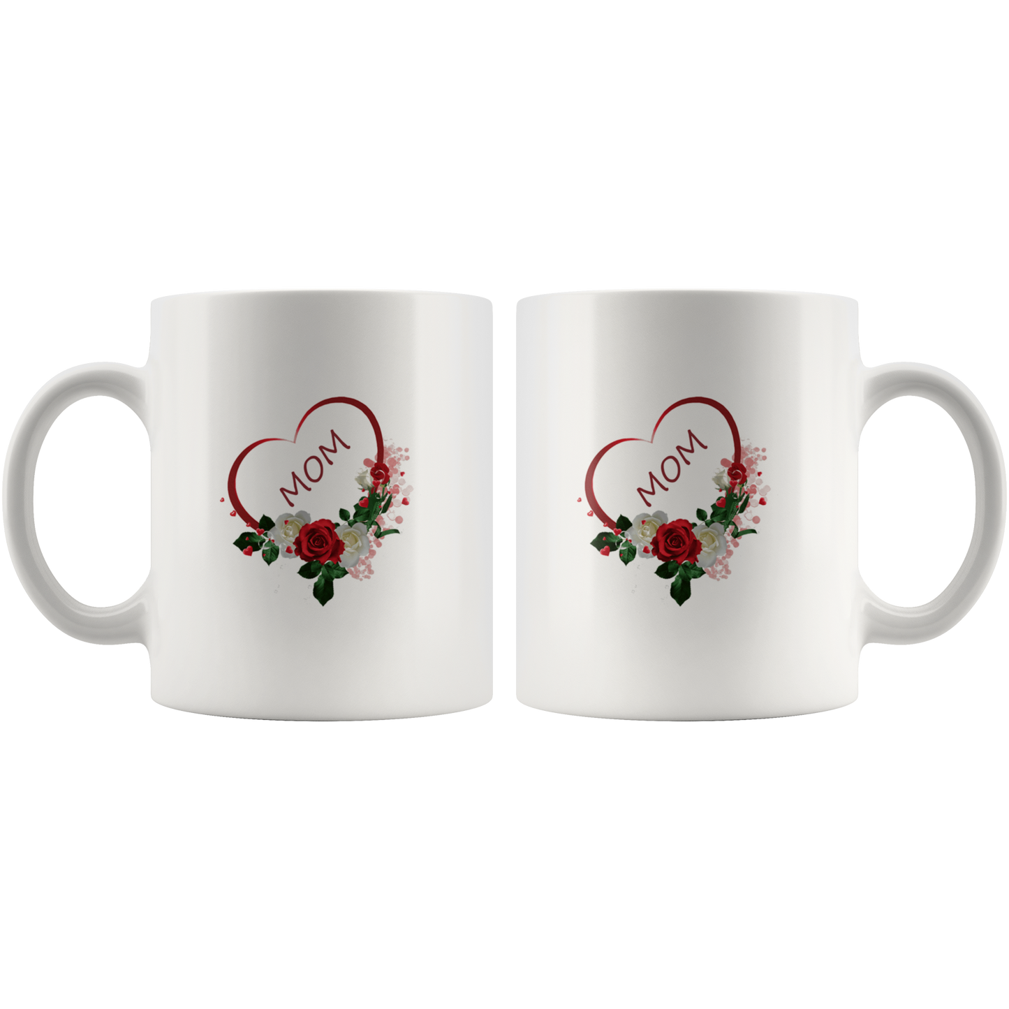 Mom Rose Heart Mug