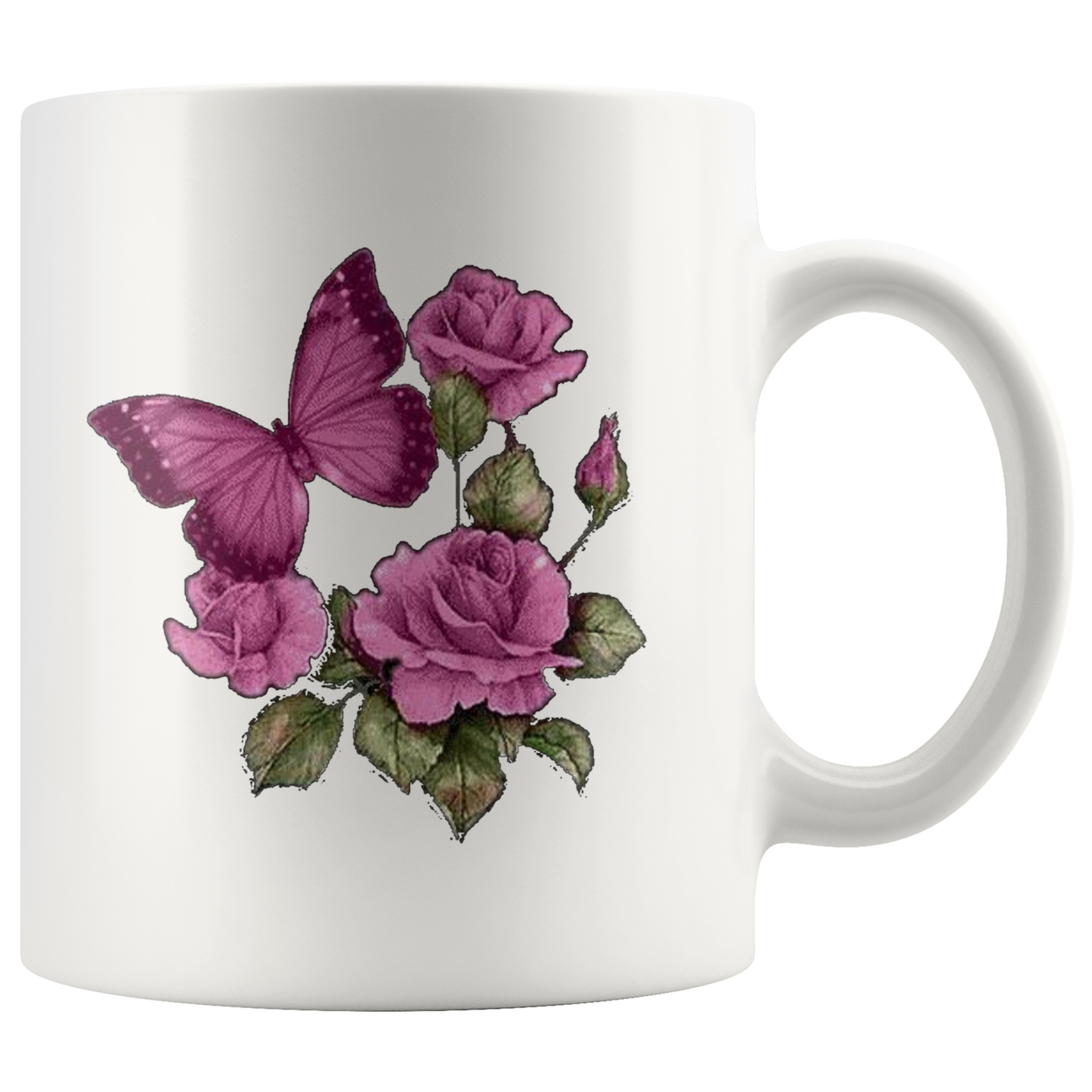 BUTTERFLY on White MUG