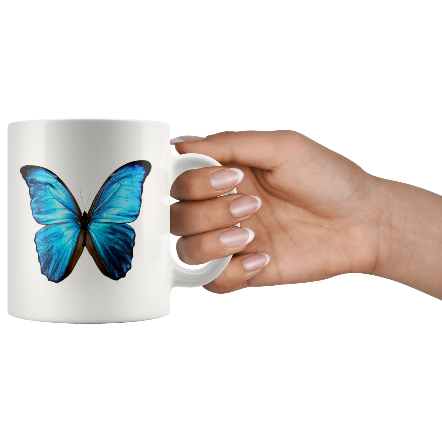 BUTTERFLY on White MUG