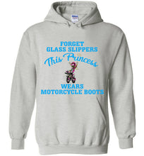 Load image into Gallery viewer, youth princess wears motorcycle boots hoodie
