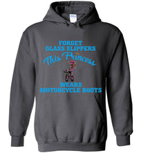 Load image into Gallery viewer, youth princess wears motorcycle boots hoodie
